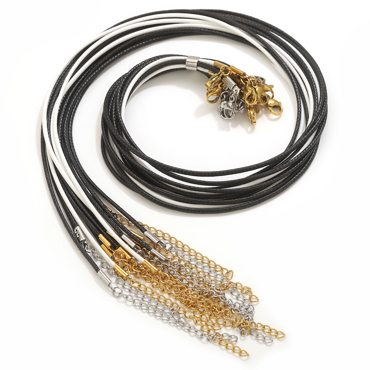 Patent Leather Shine - 5 stuks lederen koord ketting met