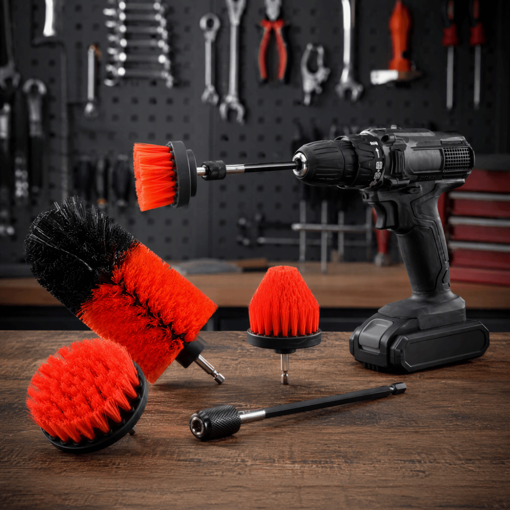 Brush Bristle Set - 5-delige ronde borstelkop boorborstelset met nylon