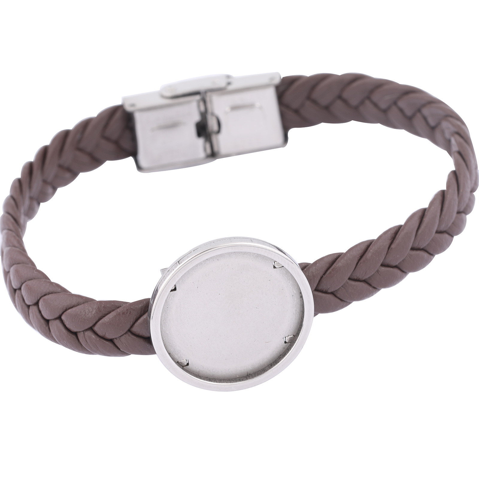 Patent Leather Shine - 2 stuks bruin plat lederen armband