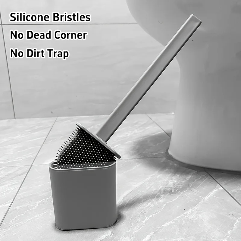 Brush Bristle Set - Toiletborstel Waterdicht Met Basis Siliconen Wc