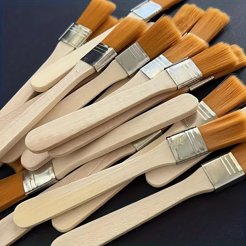 Brush Bristle Set - 10 stuks houten handvat nylon borstelharen