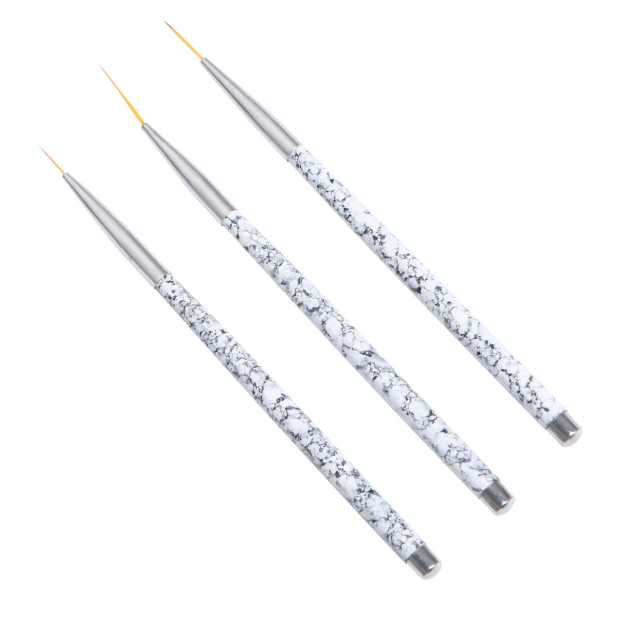 Brush Bristle Set - 3-delige nagelkunst-linerborstelset met nylonharen, fijne punten