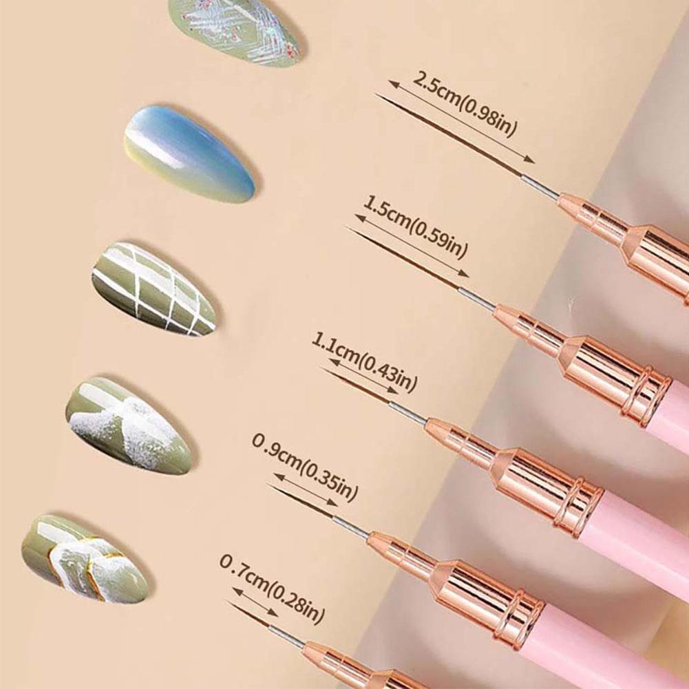 5-delige set nagelkunst liner  - Brush Bristle Set recensie en prijs