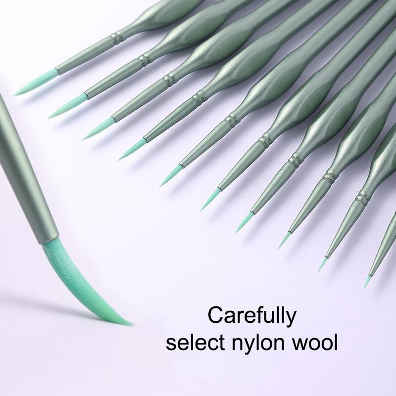 11-delige miniatuur detailverf - Brush Bristle Set recensie en prijs